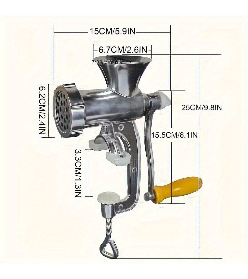 Q H1 Upgraded Convenient Meat Grinder Manual Hand Crank Food Processor Portable Kitchen Tool For Meat And Vegetables No Electricity Required Easy To Clean - Image 3