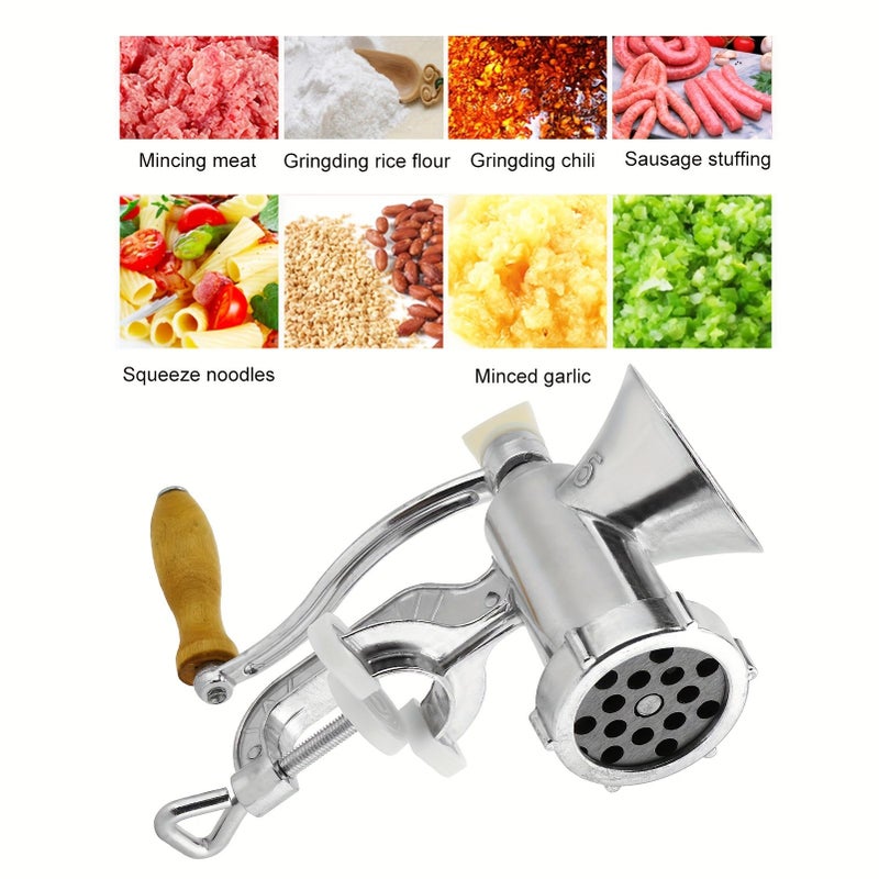 Q H1 Upgraded Convenient Meat Grinder Manual Hand Crank Food Processor Portable Kitchen Tool For Meat And Vegetables No Electricity Required Easy To Clean - Image 1