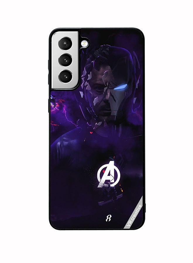 VR CREATIVE Protective Case Cover For Samsung Galaxy S22 5G Iron Man Avenger Design Multicolour - Image 1