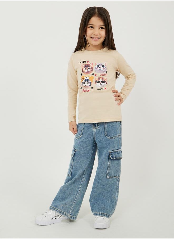 Styli - Straight Fit Jeans with Cargo Pocket Detail - Image 1