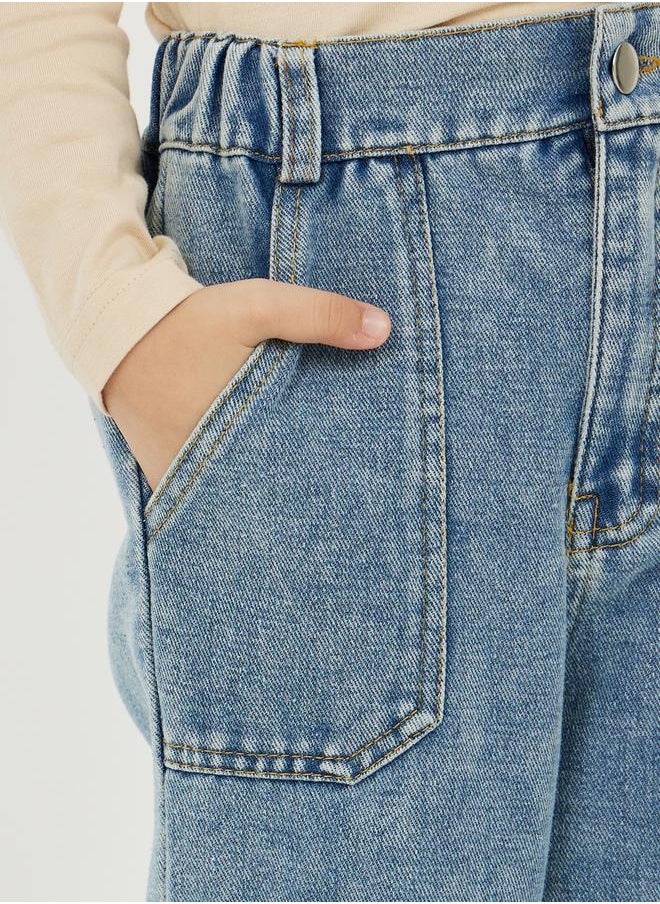 Styli - Straight Fit Jeans with Cargo Pocket Detail - Image 1