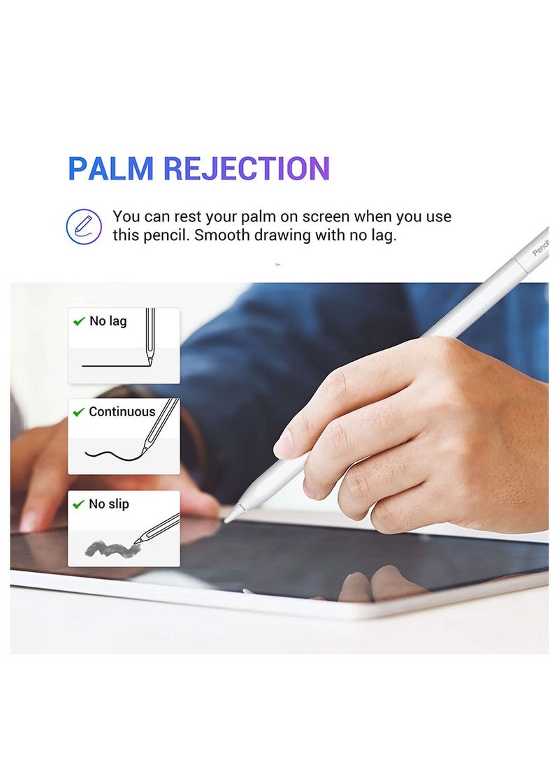 2nd generation pro capacitive touch stylus for writing and drawing on touch screen tablets 2nd generation exclusive edition [magnetic fast charging | precise continuous touch | tilt pressure | full screen drop protection]  - Image 3