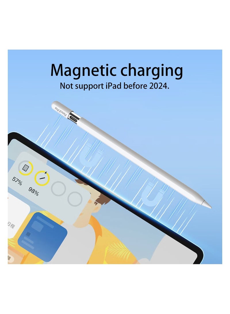 2nd generation pro capacitive touch stylus for writing and drawing on touch screen tablets 2nd generation exclusive edition [magnetic fast charging | precise continuous touch | tilt pressure | full screen drop protection]  - Image 2