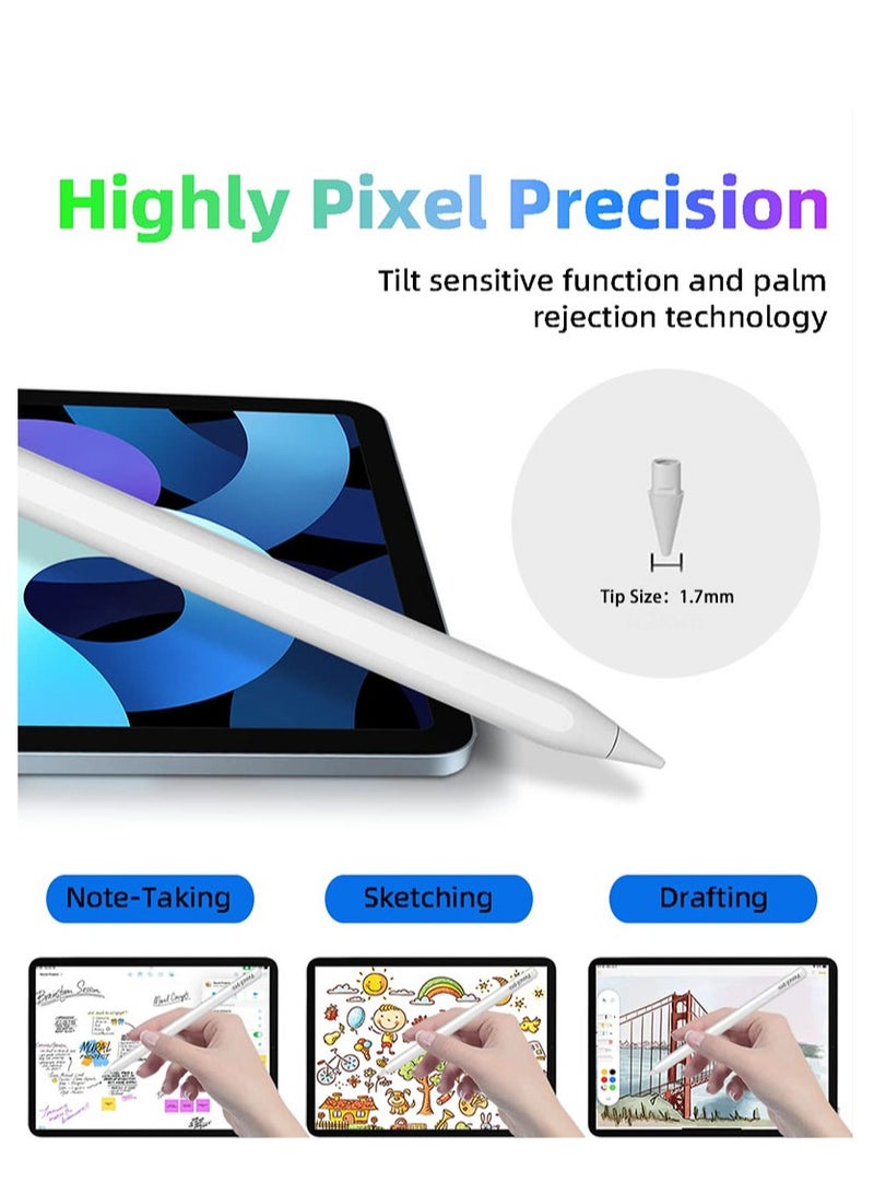 2nd generation pro capacitive touch stylus for writing and drawing on touch screen tablets 2nd generation exclusive edition [magnetic fast charging | precise continuous touch | tilt pressure | full screen drop protection]  - Image 5