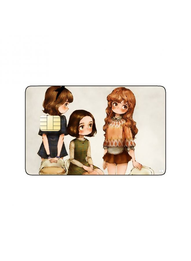 RKN PRINTED BANK CARD STICKER Beautiful Girls Drawing With Chairs - Image 1