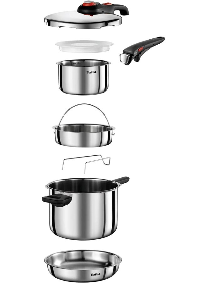 Tefal 6 Pieces  Set  Tefal Pressure Cooker Secure Neo 6 Liters Silver Silver - Image 2