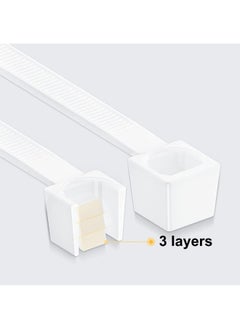 MOMENT Self Locking Cable Ties | 250 X 3.6 Mm 10" Inch | 100 Pieces, White | Heat Resistant Cable Zip Ties | Self-Locking Cable Organizer | Anti - Slip Wire Organizer | For Indoor & Outdoor Use  - Image 4