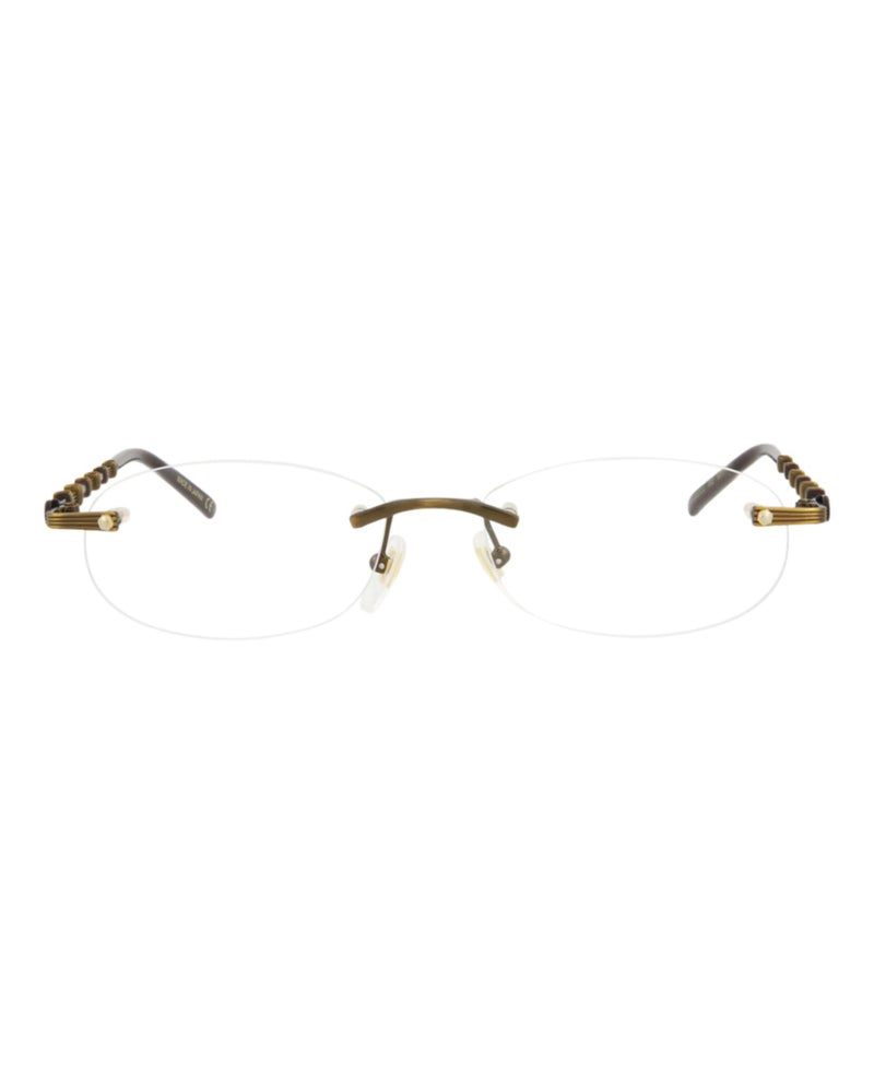 Gucci RoundOval Optical Frames Gold Gold Transparent Luxury Eyewear Made In Japan Metal Frame Designer Fashion for Everyday Luxury