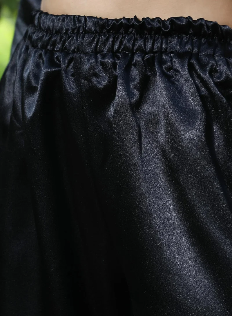  قصة Women's Raven Black Asymmetrical Flora Co-Ord Set
