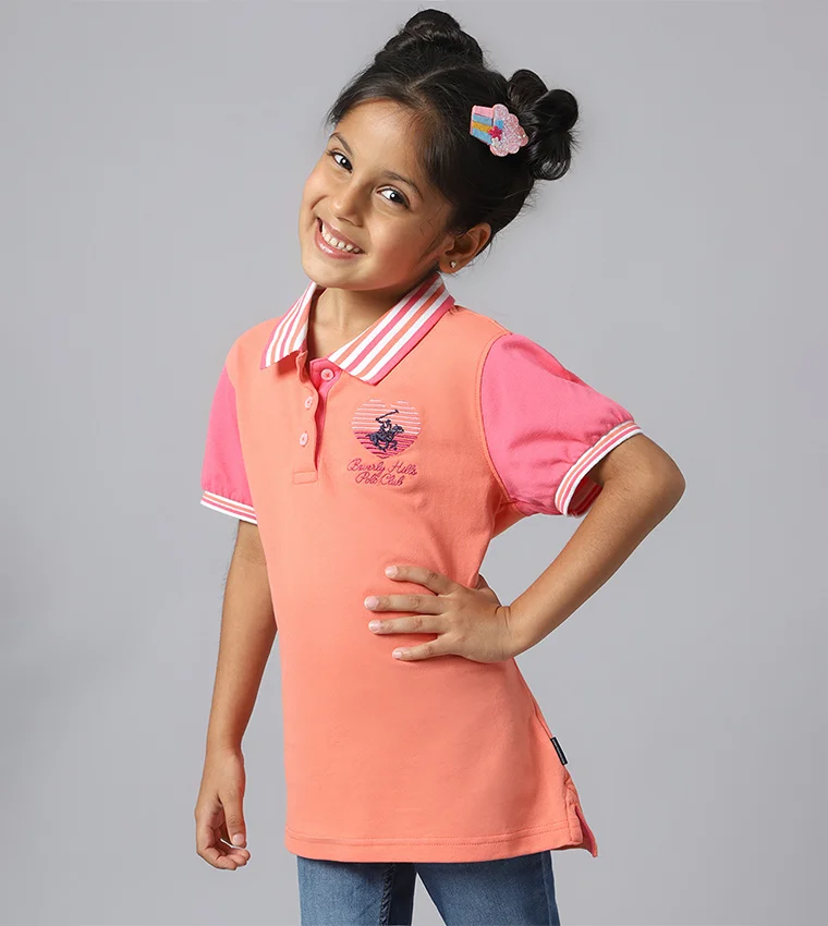 BEVERLY HILLS POLO CLUB Logo Embroidered Short Sleeves Polo T-Shirt