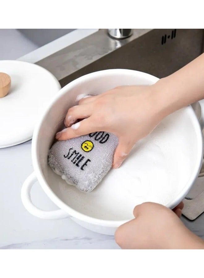 عبوة من 4 قطع إسفنجية تنظيف فعالة وطويلة الأمد - إسفنجة غسيل الأطباق متعددة الأغراض من الألياف الدقيقة - Image 4