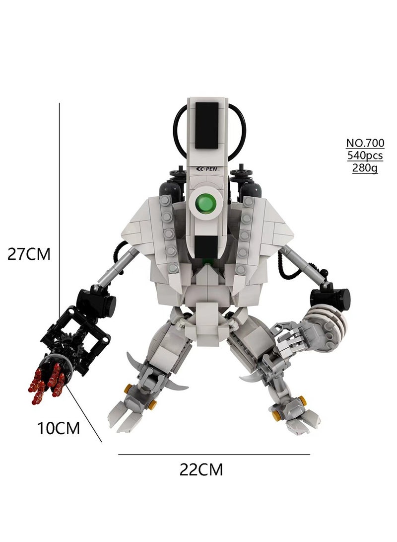 Furtey Skibidi Toilet Man Toy Building Blocks 540 Pcs Multiverse Big Point Reading Robot Toy Ideas Toys Battle Horror Game Model Ideas Toys Gifts for Adult & Kids  - Image 3