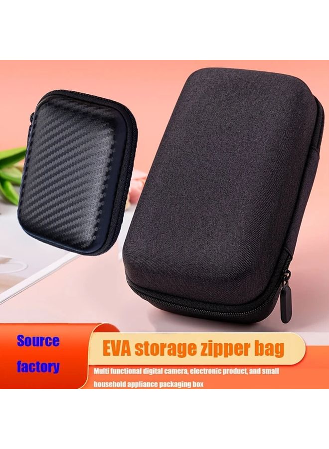 Black EVA Hard Shell Storage Case For HDD Earphones Power Bank Accessories - Image 2