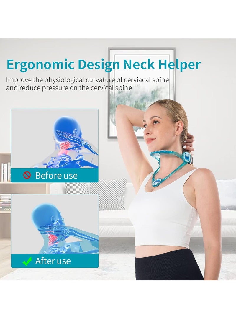 HW Neck Corrector,Neck Stretcher,Neck Brace,TERRIFI 360 Degree Adjustable Cervical Collar,Relieve Pressure in Spine and Preventing Neck Cervical,Neck Posture Corrector - Image 2