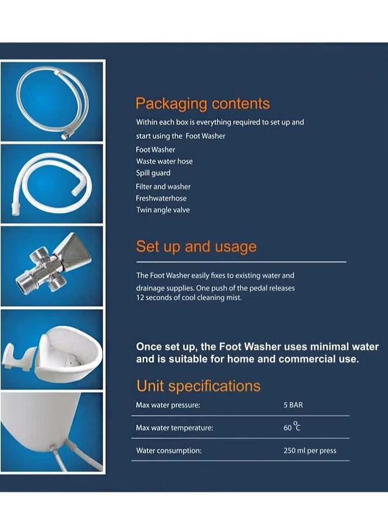 ناكسي فلاي غسالة قدم أوتوماتيكية للوضوء مع ملحقاتها نموذج غسالة قدم للوضوء غسالة قدم للوضوء نموذج غسالة قدم بلاستيكية أوتوماتيكية محمولة - Image 5
