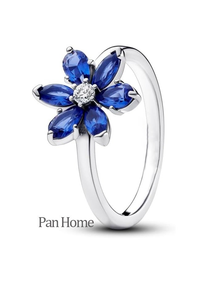 Pan Home A sparkling blue ring suits most girls - Image 1