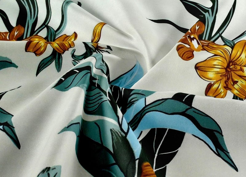 DECOREZA 350 TC Queen Size Elastic Fitted Bedsheet with Deep Pocket Cotton Feel Bed Sheet for Double Bed, Soft, Breathable & Wrinkle-Resistant, Includes 2 Pillow Covers, Size - 60"x78" Green Floral - Image 4