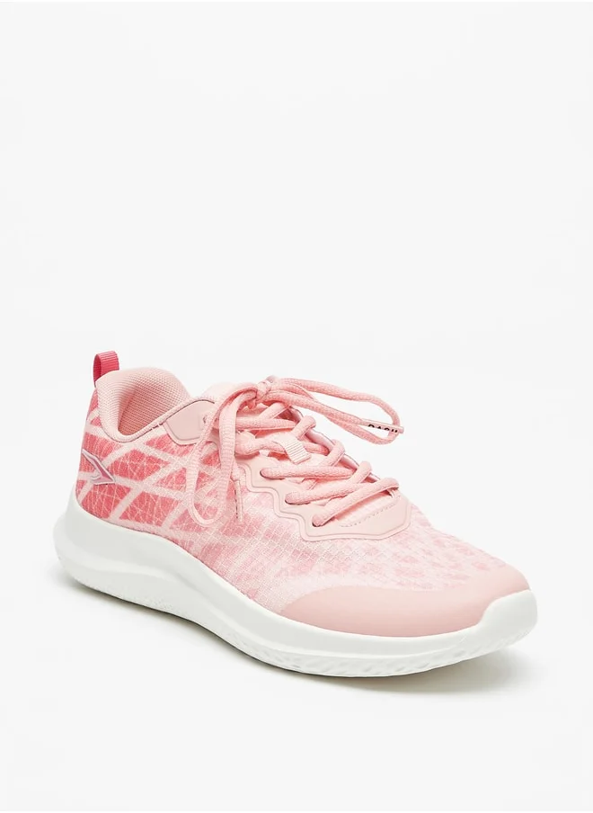 داش Women's Textured Lace-Up Sports Shoes