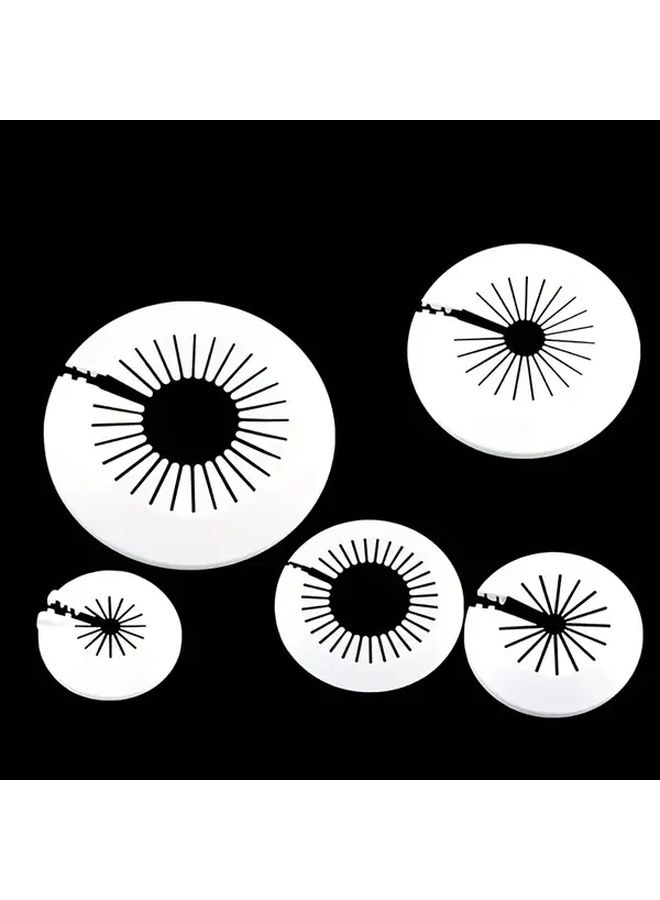 Waterproof Wall Hole Caps 4pcs Size L Heat Resistant Plastic Pipe Covers for Air Conditioning Kitchen Bathroom - Image 1