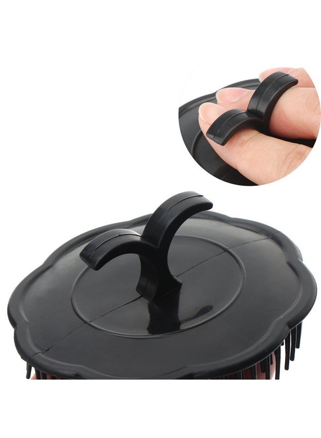 Segbeauty Mens Shampoo Brush, 4pcs Scalp Massage Brushes, Massage Hair Brush Floriated Shower Comb for Deep Cleaning Hair Men's Hand Brush Plastic Growth Beard Brush Pet Grooming Round Palm Brush - Image 4