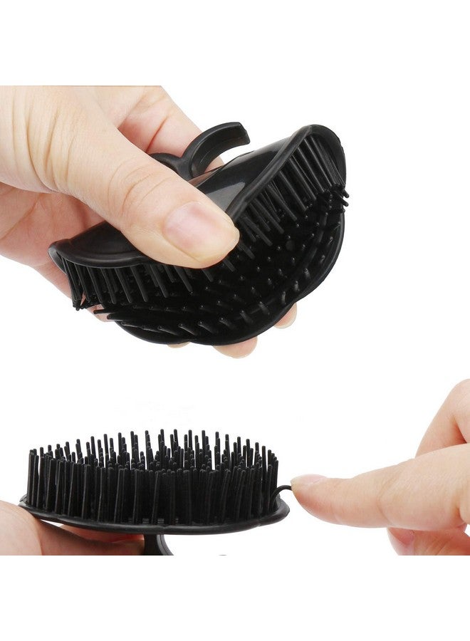 Segbeauty Mens Shampoo Brush, 4pcs Scalp Massage Brushes, Massage Hair Brush Floriated Shower Comb for Deep Cleaning Hair Men's Hand Brush Plastic Growth Beard Brush Pet Grooming Round Palm Brush - Image 5