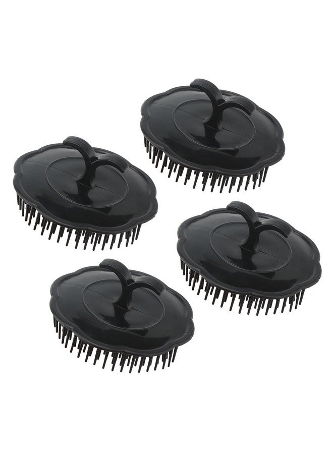 Segbeauty Mens Shampoo Brush, 4pcs Scalp Massage Brushes, Massage Hair Brush Floriated Shower Comb for Deep Cleaning Hair Men's Hand Brush Plastic Growth Beard Brush Pet Grooming Round Palm Brush - Image 2