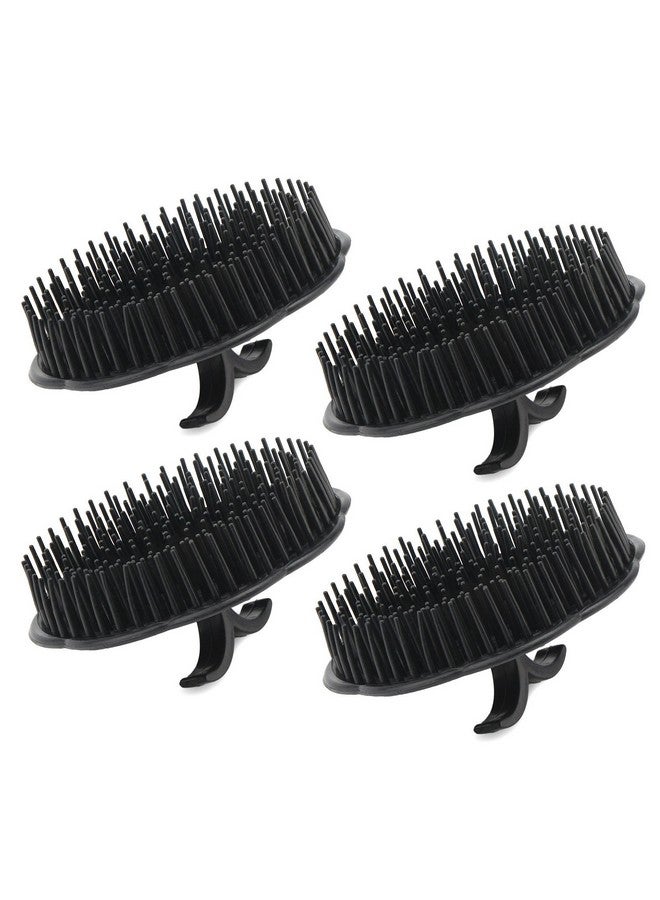 Segbeauty Mens Shampoo Brush, 4pcs Scalp Massage Brushes, Massage Hair Brush Floriated Shower Comb for Deep Cleaning Hair Men's Hand Brush Plastic Growth Beard Brush Pet Grooming Round Palm Brush - Image 1