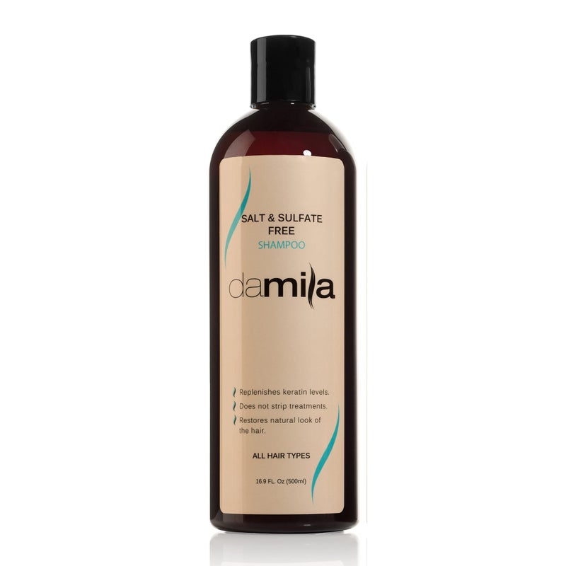 damila Salt & Sulfate Free Shampoo for Keratin and Color Treated Hair - Perfect for Damaged, Frizzy, Curly or Dry Hair (16.9 Fl Oz) - Image 1