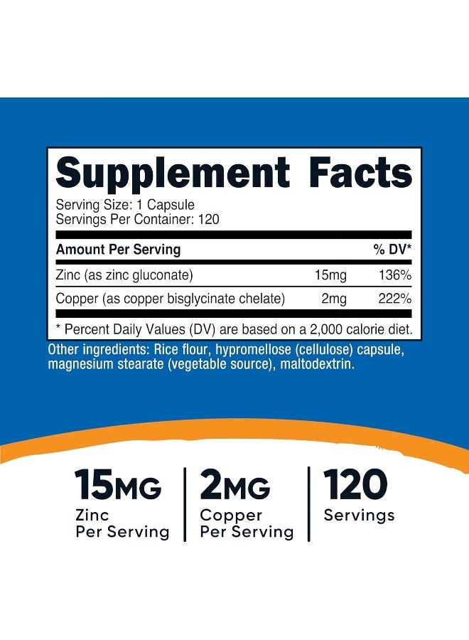 Nutricost Zinc + Copper Capsules - Image 2