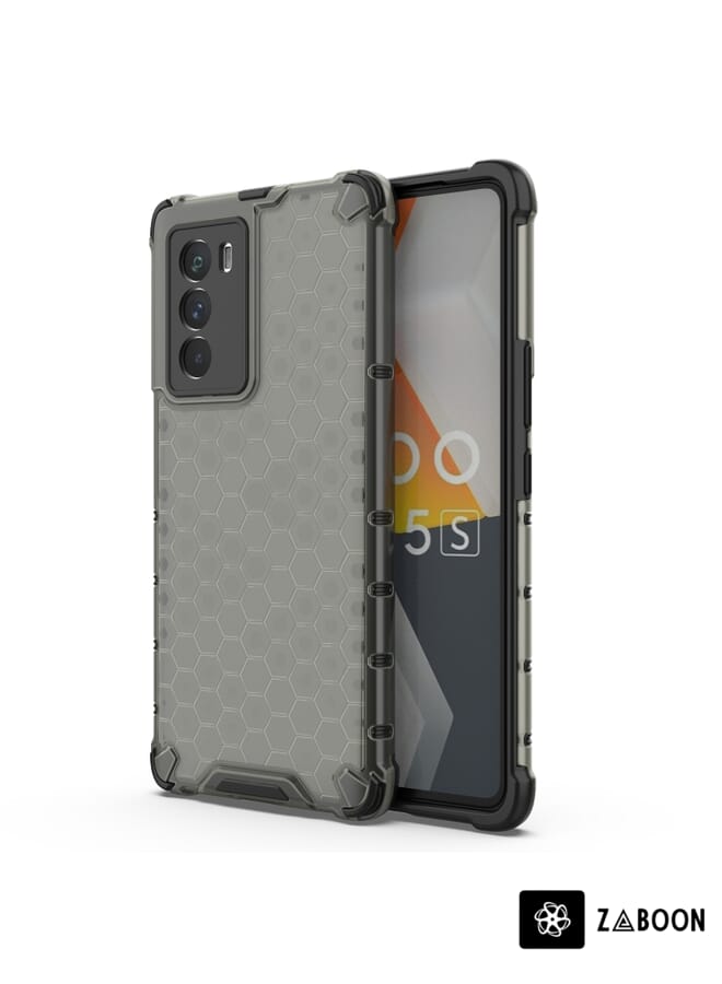 Zaboon غطاء حماية لهاتف vivo iQOO Neo 5s مضاد للصدمات بتصميم خلية النحل - Image 1