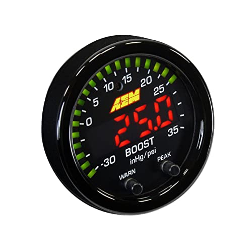 AEM 52mm X-Series Gauge Kit Wideband Air/Fuel & Oil/Fuel Pressure & Boost Turbo w/MAP Lanyard Black - Image 4