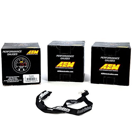 AEM 52mm X-Series Gauge Kit Wideband Air/Fuel & Oil/Fuel Pressure & Boost Turbo w/MAP Lanyard Black - Image 1