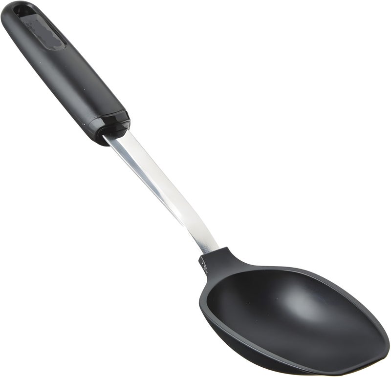 Bexter Everyday 13-Inch Flat Edge Basting Spoon â€“ Heat Resistant Nylon Head (Safe to 400Â°F) with Stainless Steel Connection â€“ Safe for Nonstick & Ceramic Cookware, Durable Kitchen Spoon - Image 1
