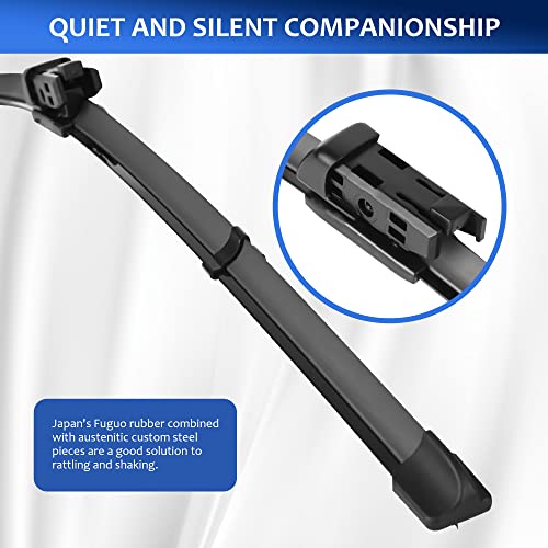 LUTEUS Windshield Wipers 24"+20"（Top Lock 16mm,Set of 2) replacement for Audi A4 A5 S4 Q3 Q5 SQ5 S5 RS5 2009-2020 Premium All-Season Automotive Windshield Wiper Blades - Image 2