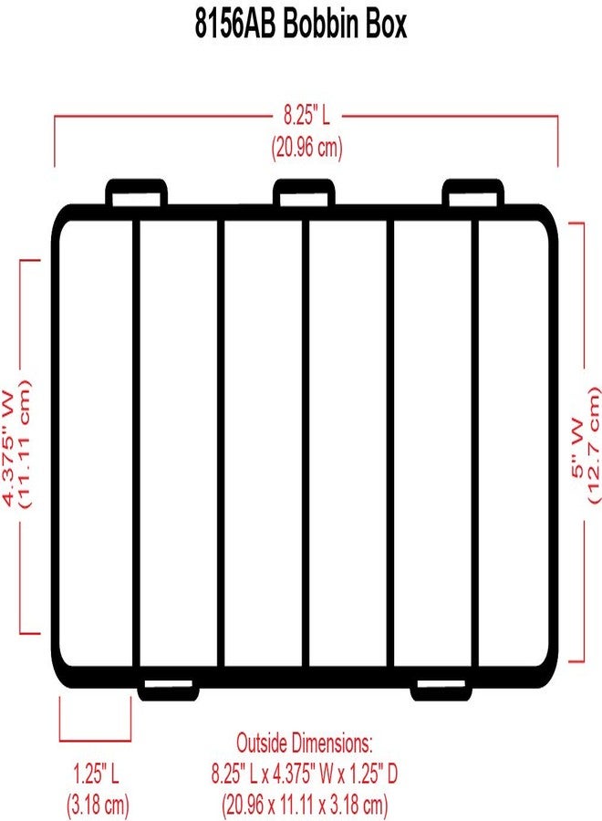 ArtBin 8156AB Large Bobbin Box, Sewing Bobbin Organizer, [1] Plastic Storage Case, Clear - Image 2