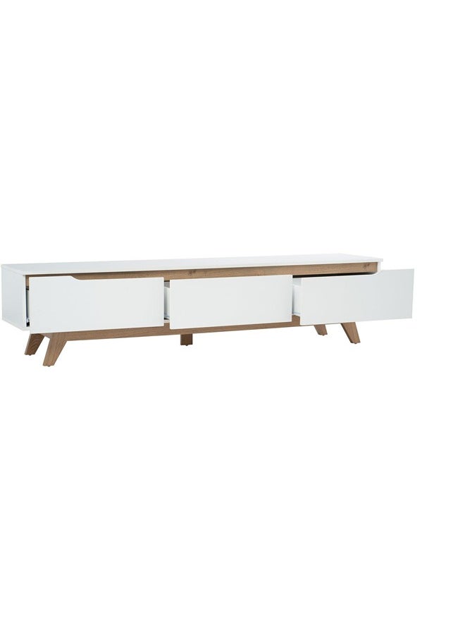 Homez - TV Table W180 D40 H48 White - Image 1