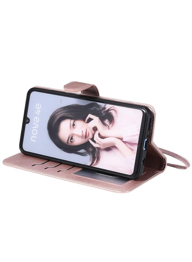 Zaboon Case For Huawei P30 Lite / nova 4e Solid Color Horizontal Flip Protective Case with Holder & Card Slots & Wallet & Photo Frame & Lanyard - Image 4