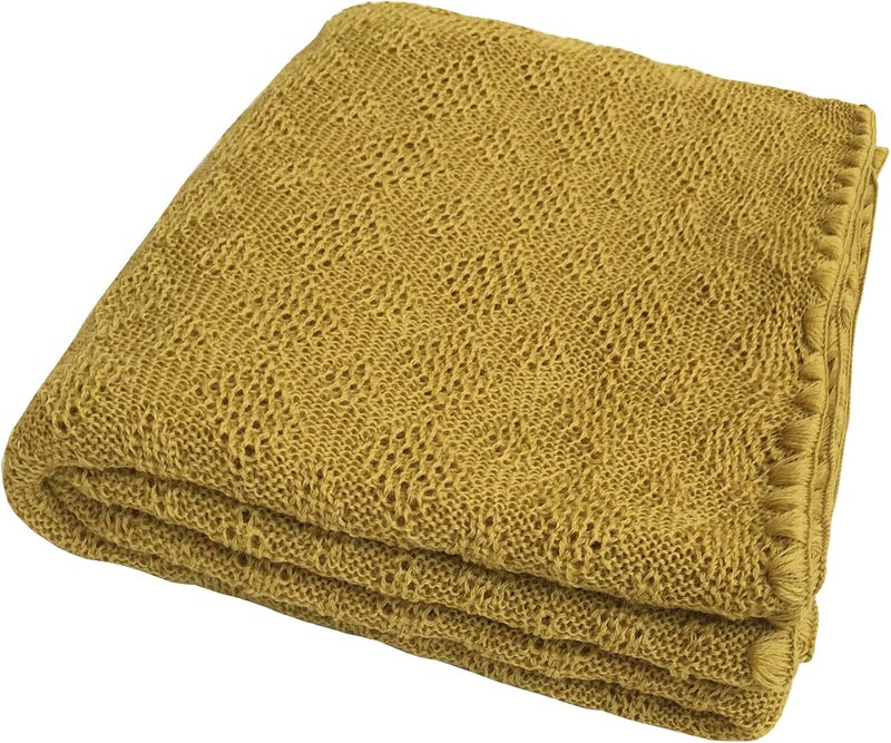 Ecoable Baby Warm Blanket: Washable Merino Wool Receiving Thermal Blanket, 31x40 inches (Curry) - Image 2