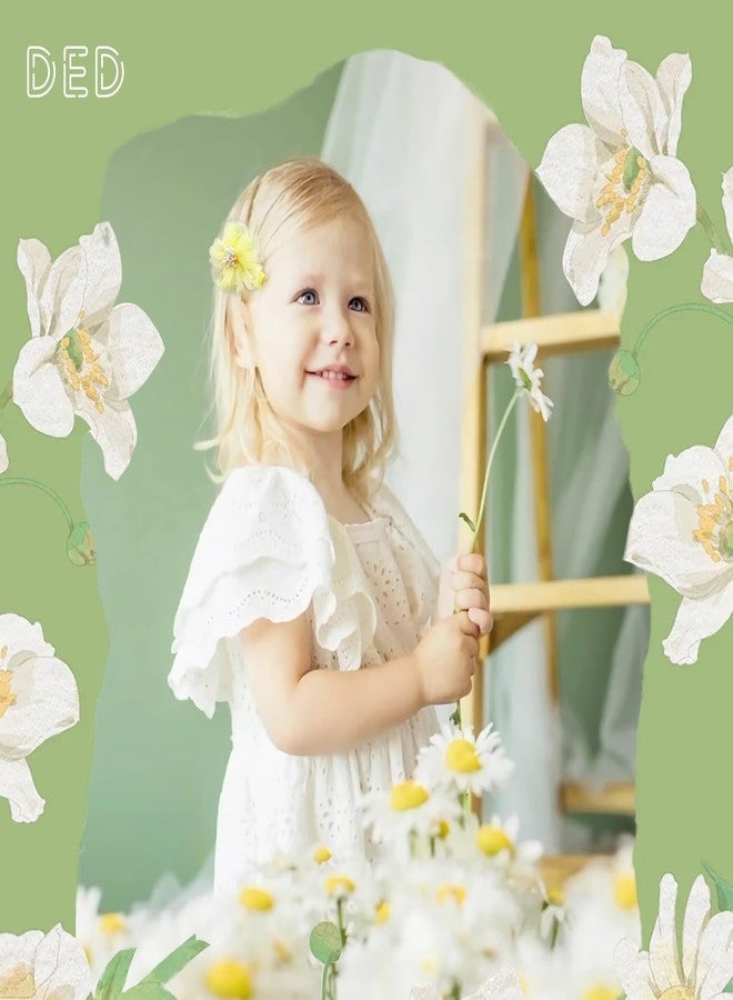 DeD 28PCS 2" Chiffon Flower Hair Clips with Pistil Tiny Hair Clips Fine Hair Accessories for Girls Infants Toddlers Set of 14 Pairs - Image 4