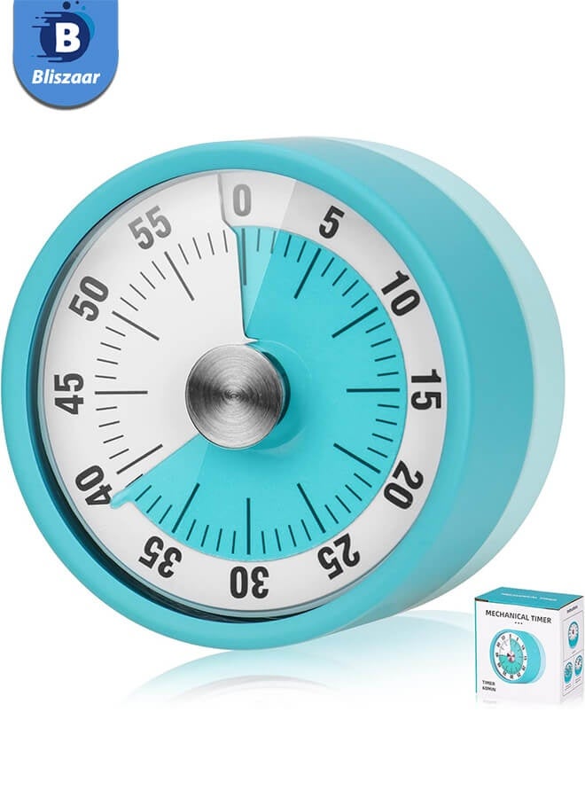 Bliszaar Kitchen Timer, Magnetic Kitchen Timer, Clock Digital Visual Timer 60-Minute Mechanical Kitchen Timer for Kids Teacher Classroom Meeting Children Adults - Image 1