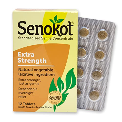 Senokot Extra Strength Natural Vegetable Laxative Ingredient Tablets, Senna Concentrate, Double-strength for Gentle, Overnight Relief From Occasional Constipation, 12 ct - Image 2
