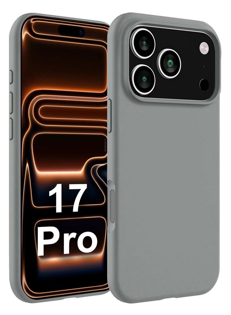 Silicone Protective Phone Case for iPhone 17 Pro - Soft Anti-Scratch Microfiber Lining Ultra Slim Drop Protection Phone Cover - Olive Green - Image 1