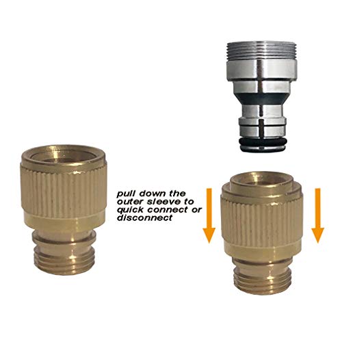 MISSMIN Quick Disconnect Shower Hose to Sink Faucet Snap Adapter, Indoor Faucet Hose Attachment for Bathtub, Bathroom and Kitchen - Image 5