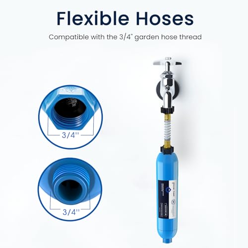 GLACIER FRESH Garden Hose End Pre-Filter for Swimming Pool, Hot Tubs, Spa, Inflatable Pool, Ponds, Greatly Reduces Bad Taste, Odors, Chlorin and Sediment, up to 8,000 Gallons, 2 Pack - Image 3