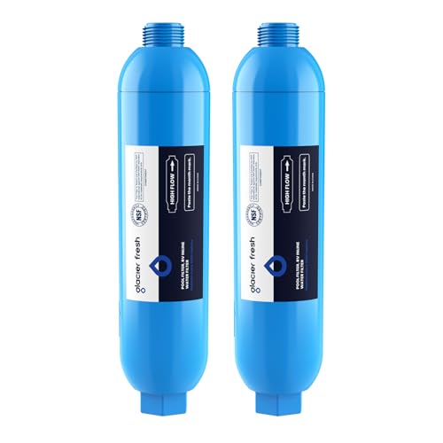 GLACIER FRESH Garden Hose End Pre-Filter for Swimming Pool, Hot Tubs, Spa, Inflatable Pool, Ponds, Greatly Reduces Bad Taste, Odors, Chlorin and Sediment, up to 8,000 Gallons, 2 Pack - Image 1