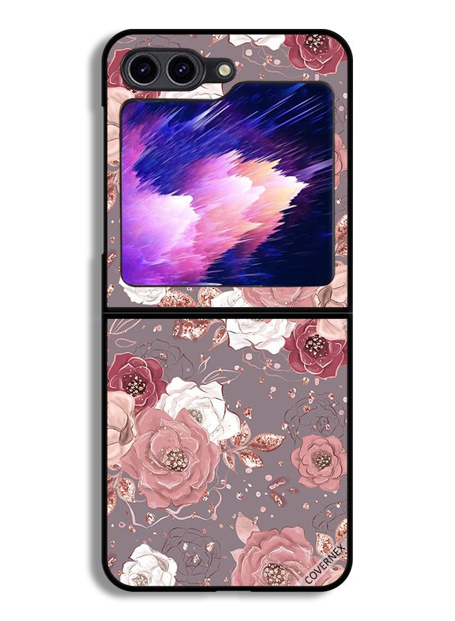 Covernex Samsung Galaxy Z Flip6 Protective Case Cover Floral Wallpaper - Image 1