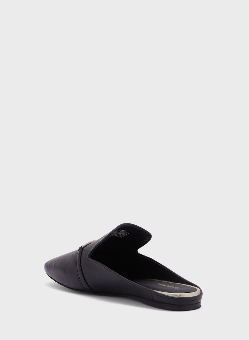 CALVIN KLEIN Logo Detailed Mules