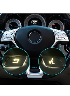 SYOSI Car Steering Wheel Button Trim Upholstery Compatible with Mercedes for CLA GLA GLK SLK CLS ML GL B C E Class Interial Cover Trim Car Interior Decoration Caps Accessories  - Image 3
