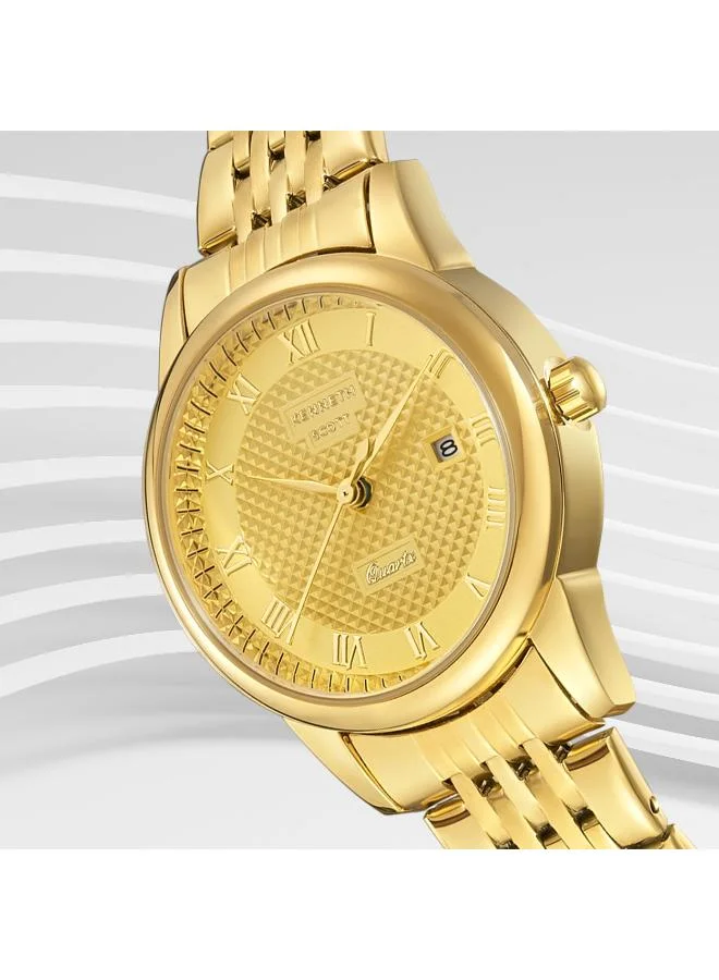 Kenneth Scott Champagne Women's Stainless Steel Analog Watch K23530-GBGC - 32x40 mm for Women | Best Price UAE