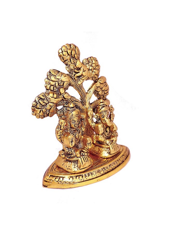 كريدايكرافت تمثال معدني من KridayKraft Laxmi Ganesh/Murti لعيد ديوالي بوجا حظ سعيد، تمثال Laxmi Ganesh للديكور المنزلي، تماثيل صغيرة هدية دينية، تمثال Ganesha Idol...  - Image 3